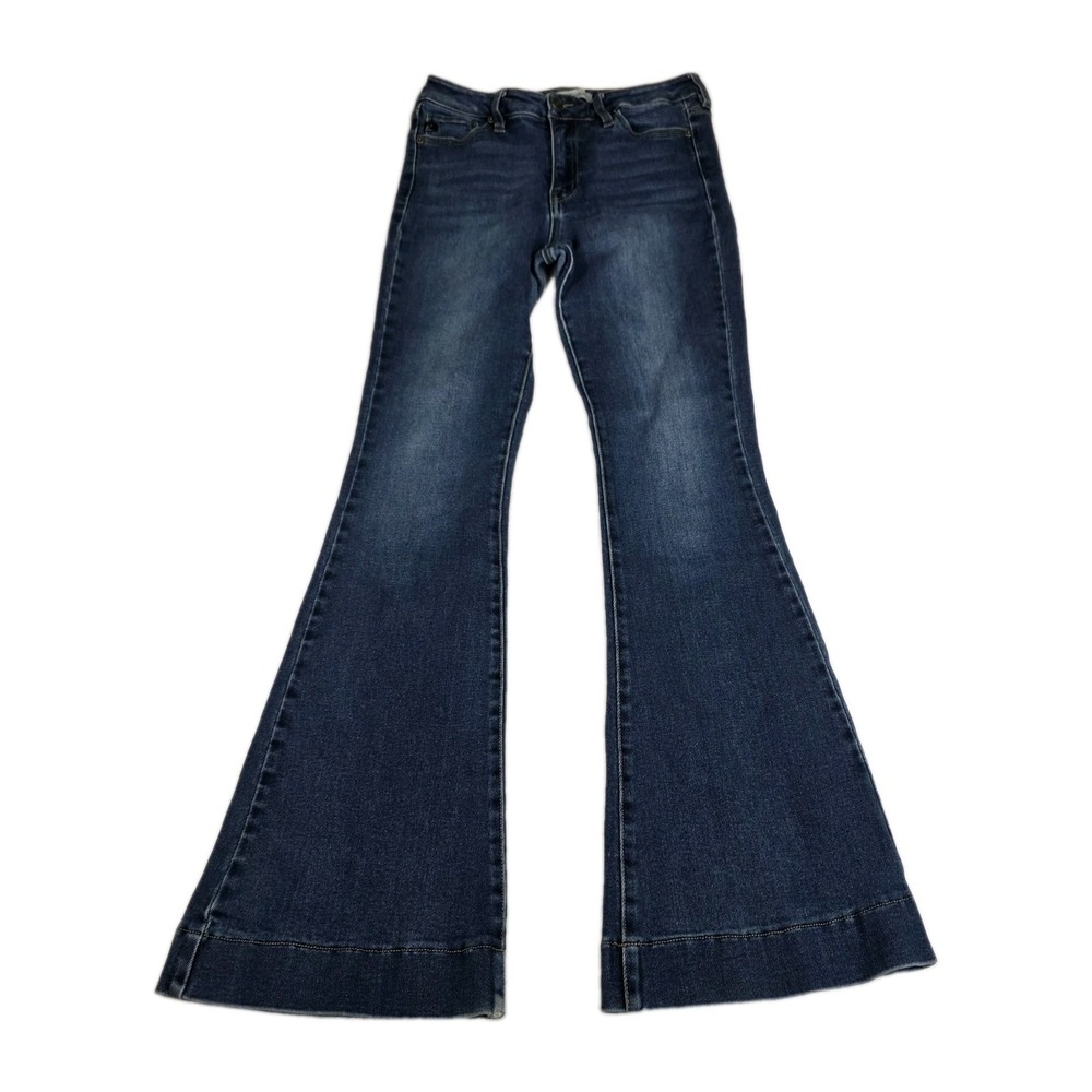 KanCan Jeans Womens Size 11/29 Roxanne High Rise Flare Blue Denim Pants